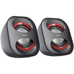 Haut-parleurs stéréo 2.0 'Sonic Mobil 183', noir/rouge