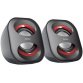Haut-parleurs stéréo 2.0 'Sonic Mobil 183', noir/rouge
