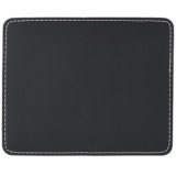 Tapis de souris avec aspect cuir, noir