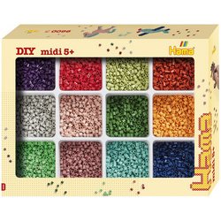 Hama Perles à repasser midi, 'boîte d'assortiment', garni