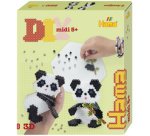 Hama Perles à repasser midi 3D 'Panda', coffret cadeau