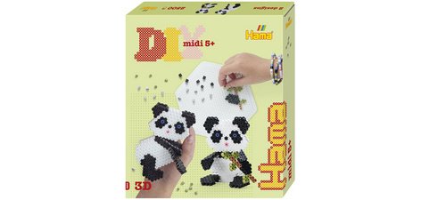 Hama Perles à repasser midi 3D 'Panda', coffret cadeau
