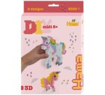 Hama Perles à repasser midi 3D 'Licornes', coffret cadeau