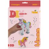 Hama Perles à repasser midi 3D 'Licornes', coffret cadeau