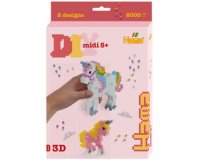 Hama Perles à repasser midi 3D 'Licornes', coffret cadeau