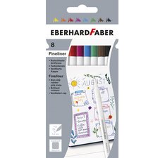 Feutre pointe fine, étui en carton de 8