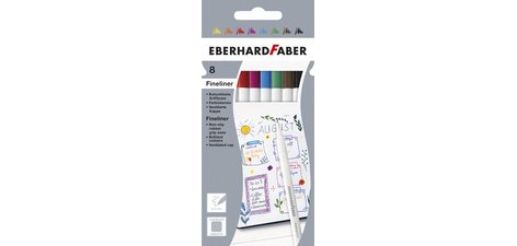 Feutre pointe fine, étui en carton de 8