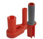 Dévidoir à main de film étirable, rouge/gris