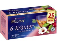 Thé '6 herbes', parfumé, paquet de 25