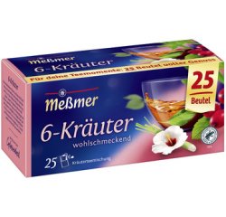 Thé '6 herbes', parfumé, paquet de 25