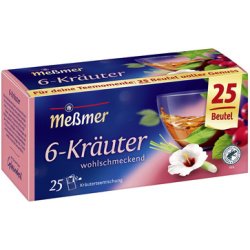 Thé '6 herbes', parfumé, paquet de 25