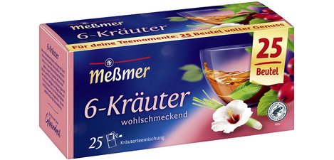 Thé '6 herbes', parfumé, paquet de 25