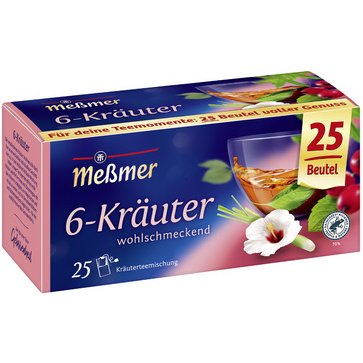 Thé '6 herbes', parfumé, paquet de 25