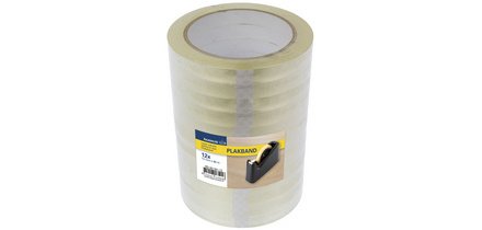 Ruban adhésif, 19 mm x 66 m, PP, transparent