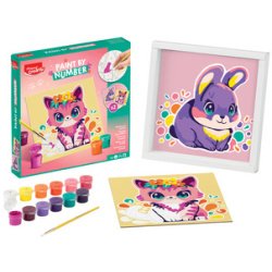 Creativ Coffret de peinture au numéro Chat & Lapin