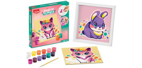 Creativ Coffret de peinture au numéro Chien & Renard