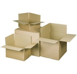 Carton ondulé à plier, (L)200 x (P)200 x (H)110 mm