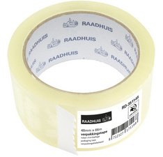Ruban adhésif d'emballage 48 mm x 66 m, transparent