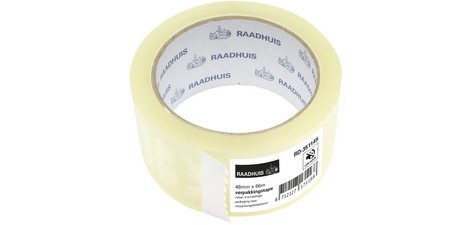 Ruban adhésif d'emballage 48 mm x 66 m, transparent