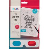 Kit de dessin 3D, bloc avec lunettes 3D