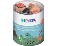 Jeu de tampons à motif 'Dinosaure', boîte ronde