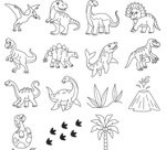 Jeu de tampons à motif 'Dinosaure', boîte ronde