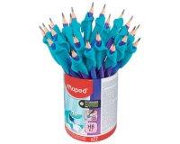 Crayon de papier avec guide-doigt, pot de 22