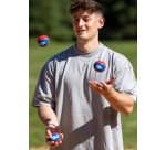 Balle de jonglage, set de 3, rouge/bleu