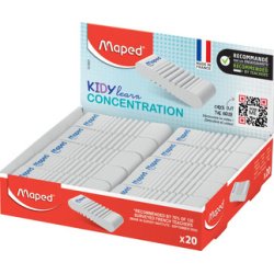 Gomme en plastique KIDY learn CONCENTRATION,présentoir