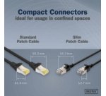 Câble de brassage Slim, cat. 6A, F/FTP, 0,5 m, gris