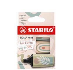 De_rotulador stabilo boss mini naturevibes estuche de 3 unidades colores surtidos
