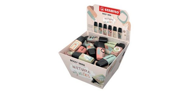 Surligneur BOSS MINI Naturevibes, présentoir de 50