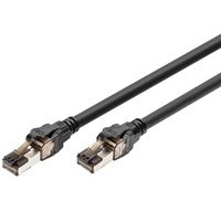 Câble de brassage, cat. 8.1, S/FTP, 0,5 m, noir