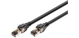 Câble de brassage, cat. 8.1, S/FTP, 0,5 m, noir