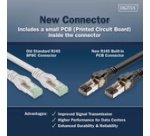 Câble de brassage, cat. 8.1, S/FTP, 0,5 m, noir