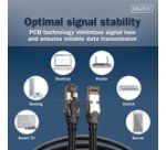 Câble de brassage, cat. 8.1, S/FTP, 0,5 m, noir