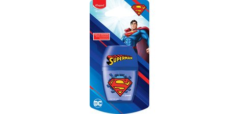 SUPERMAN pencil sharpener, plastic, blue
