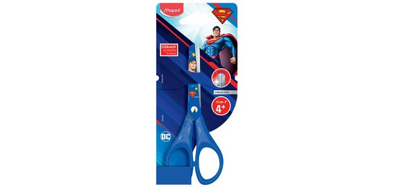 Ciseaux SUPERMAN, rond, 130 mm, bleu
