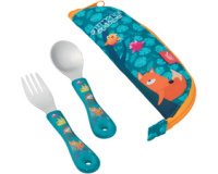PICNIK Set de couverts JUNGLE FEVER, 3 pièces, bleu