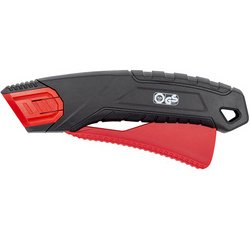 Cutter de sécurité PLUS 839, lame: 19 mm, noir/rouge