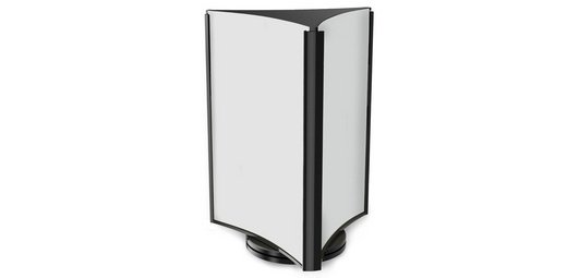 Porte-visuel, rotatif, 3 faces, format long