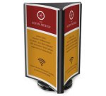 Porte-visuel, rotatif, 3 faces, A5