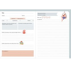 Carnet de lecture, 150 x 210 mm, assorti