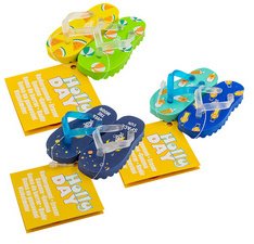 Flip Flop Plastic Eraser 'HOLLYDAY', display of 36