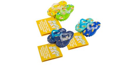 Flip Flop Plastic Eraser 'HOLLYDAY', display of 36