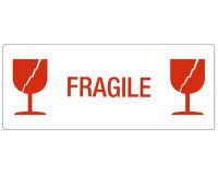 Étiquette d'avertissement 'FRAGILE'