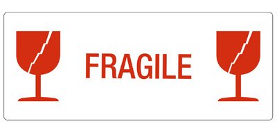 Étiquette d'avertissement 'FRAGILE'