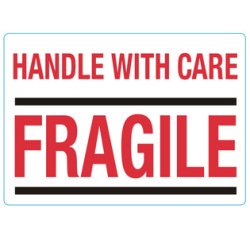 Étiquette 'HANDLE WITH CARE / FRAGILE'