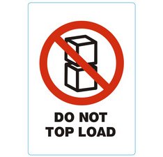 Étiquette 'DO NOT TOP LOAD'