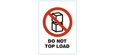 Étiquette 'DO NOT TOP LOAD'